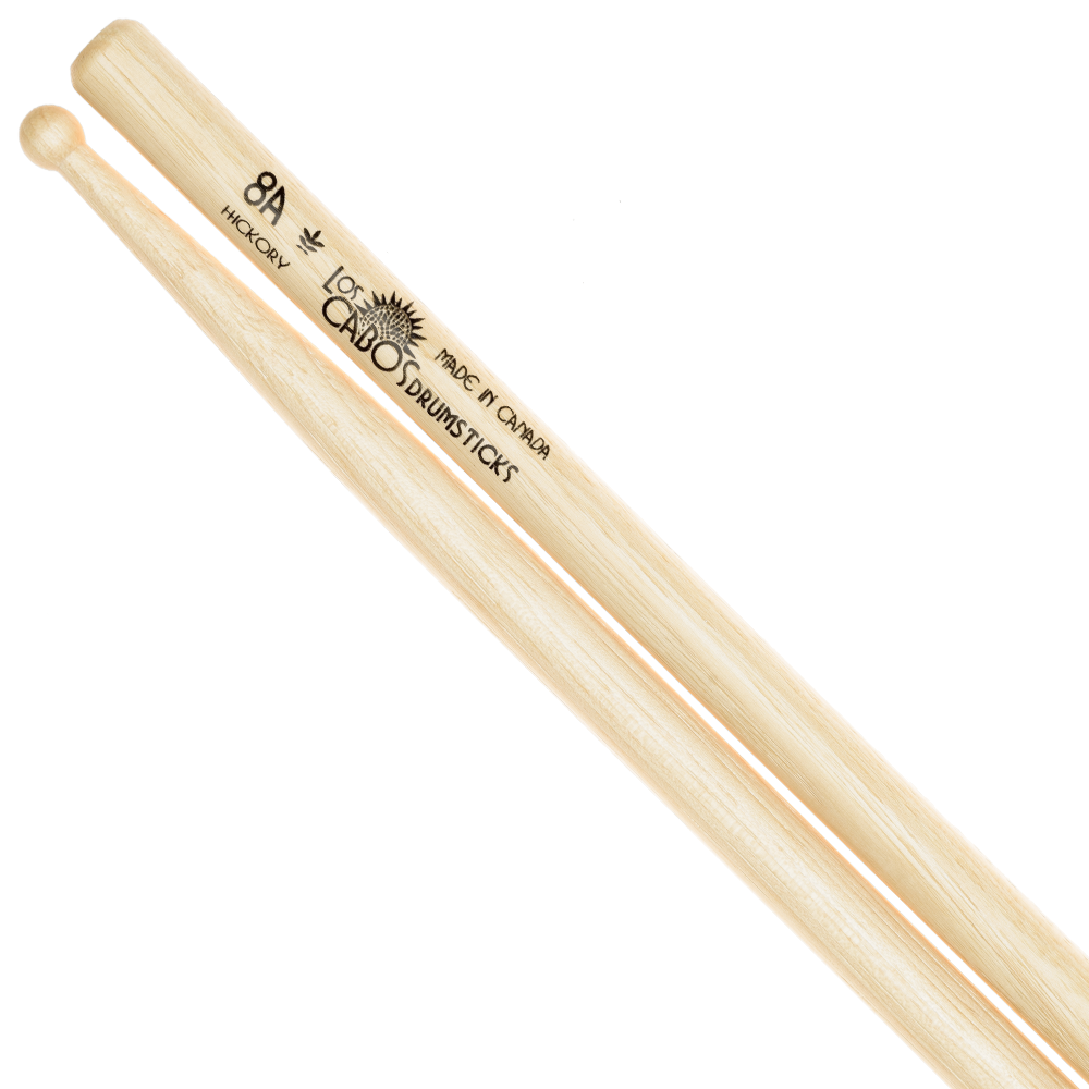 Los Cabos White Hickory Drumsticks - Wood Tip