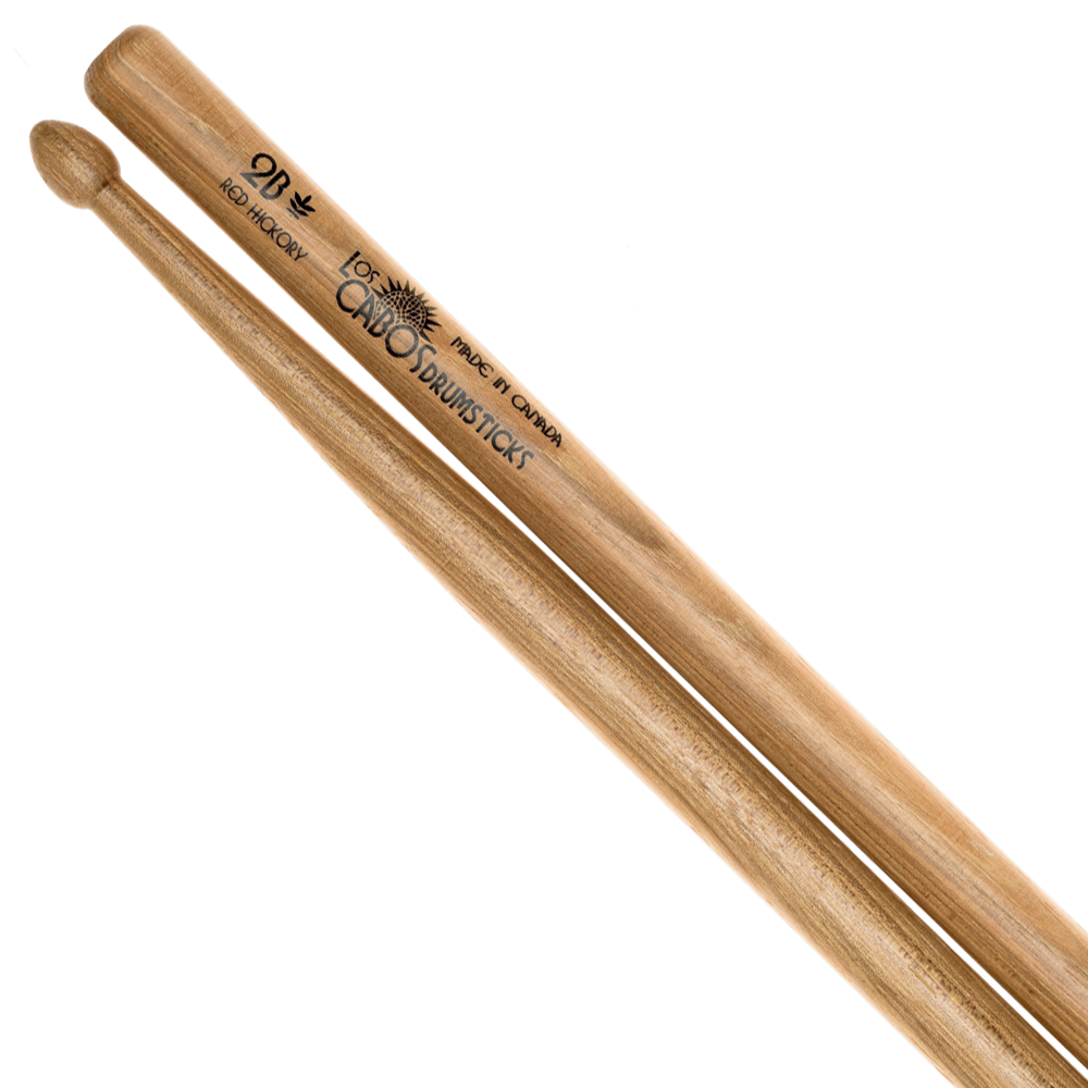 Los Cabos Red Hickory Drumsticks - Wood Tip