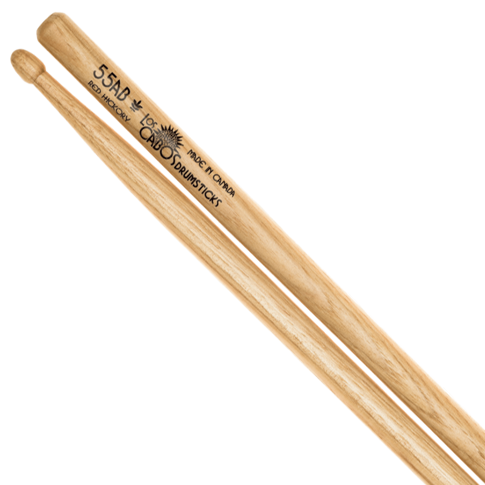 Los Cabos Red Hickory Drumsticks - Wood Tip