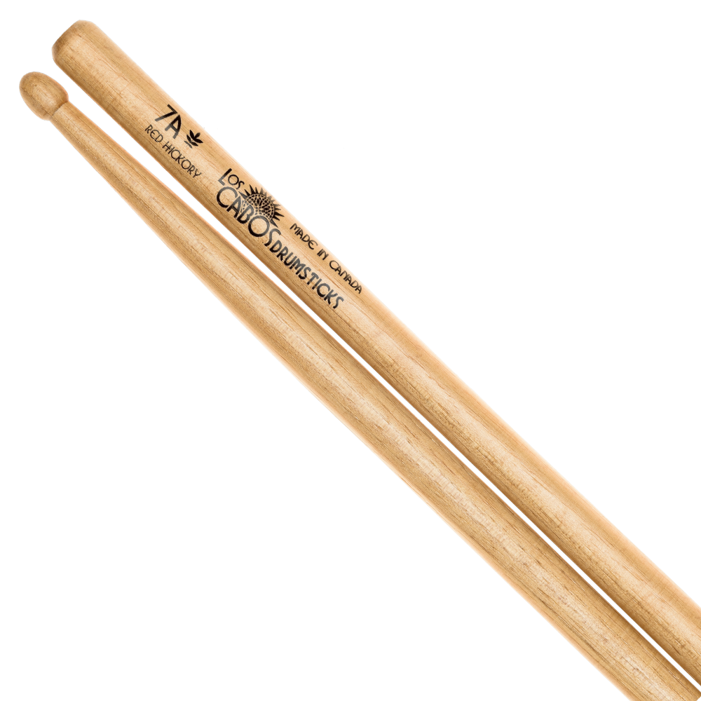 Los Cabos Red Hickory Drumsticks - Wood Tip
