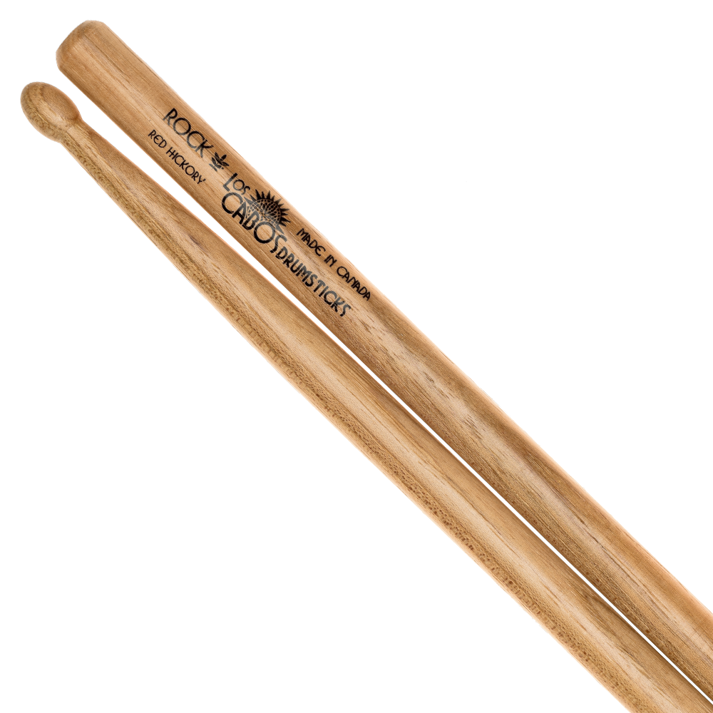 Los Cabos Red Hickory Drumsticks - Wood Tip